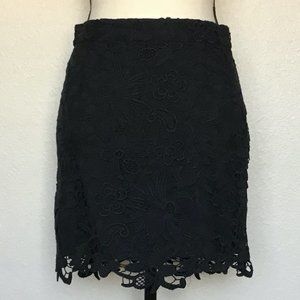 Banana Republic Black Lace Mini Skirt